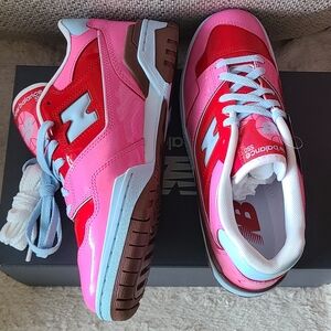 New Balance Pink and Red Sneakers
